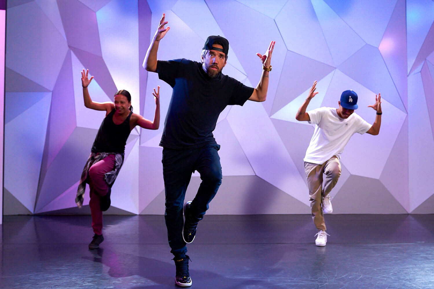 Professional Hip Hop dancers performing breaking at luxury event
